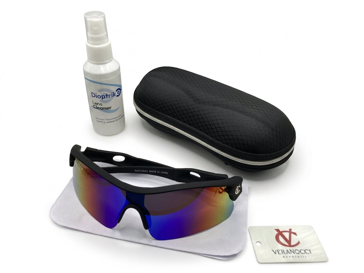 Lentes tornasolados Veranocci Medianos con Estuche + Spray