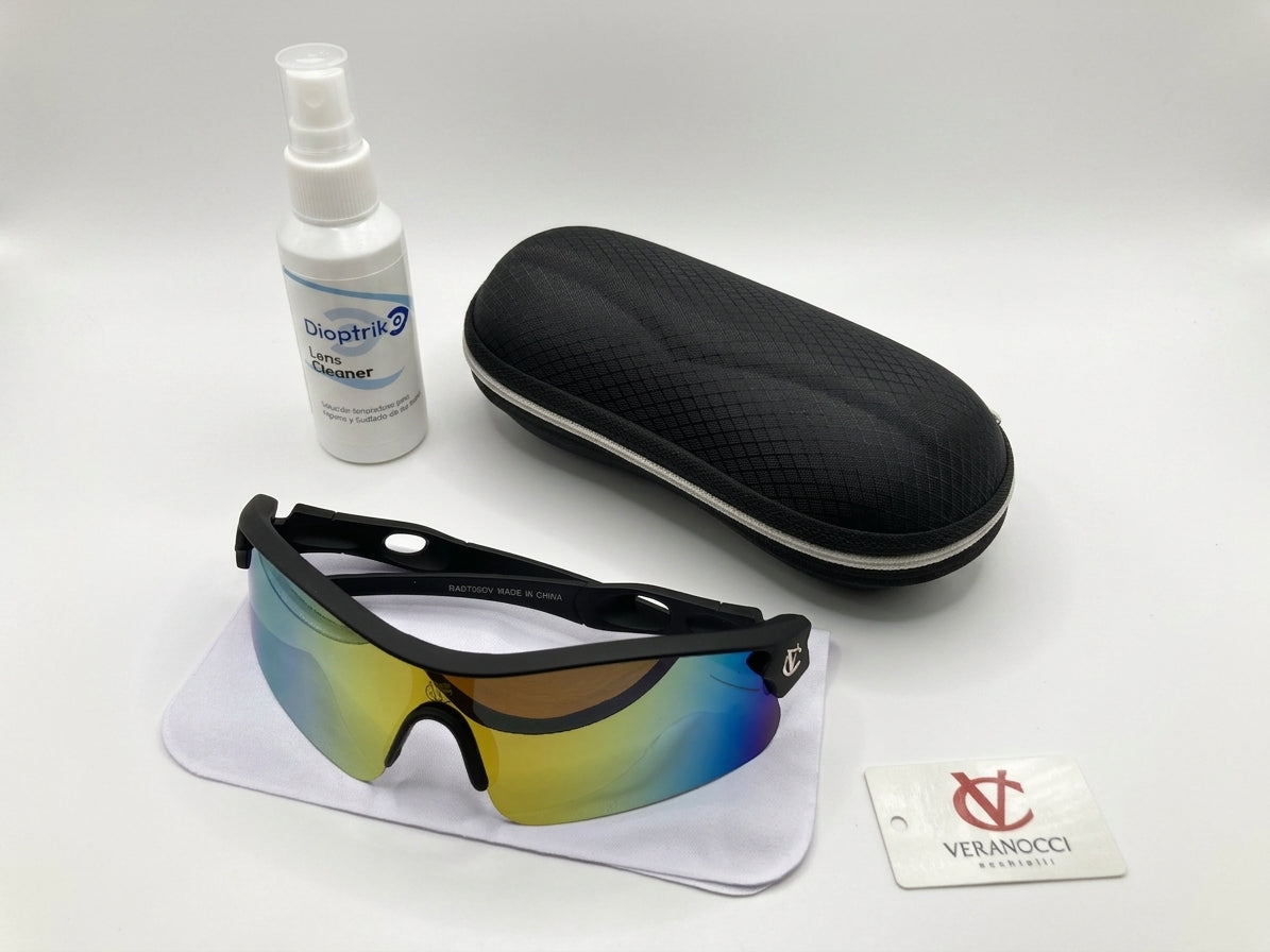 Lentes tornasolados Veranocci Medianos con Estuche + Spray