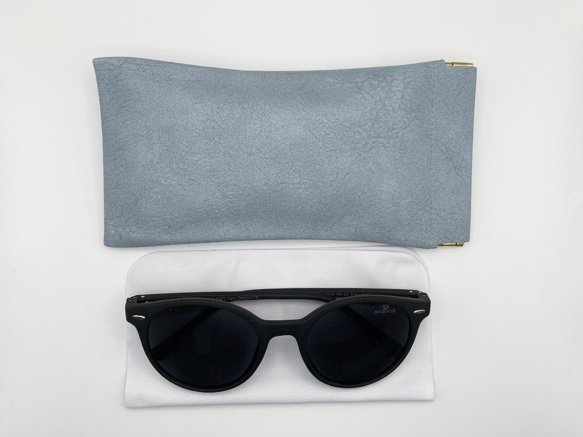 Lentes de sol MILENIUS  Gris contornos ovalados + Estuche