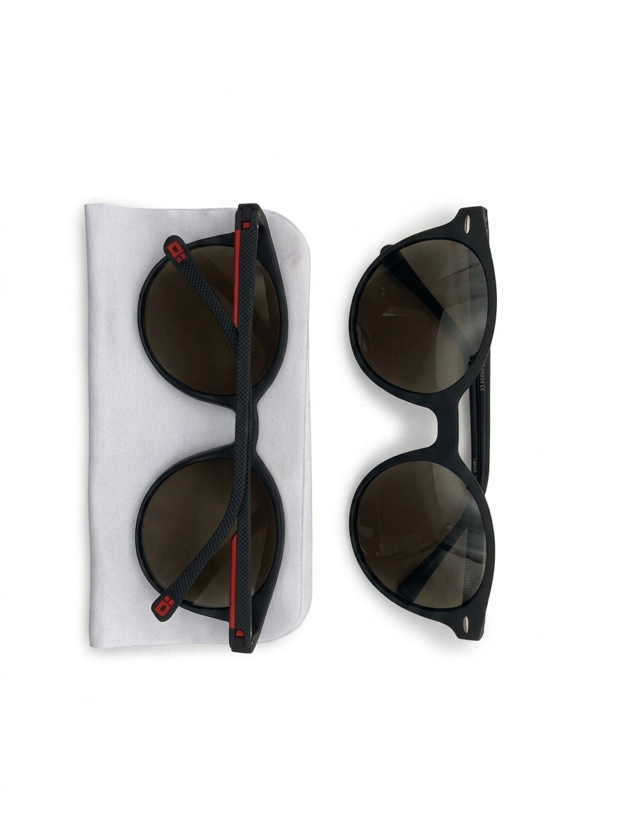 Lentes de sol MILENIUS  Rojo contornos ovalados + Estuche