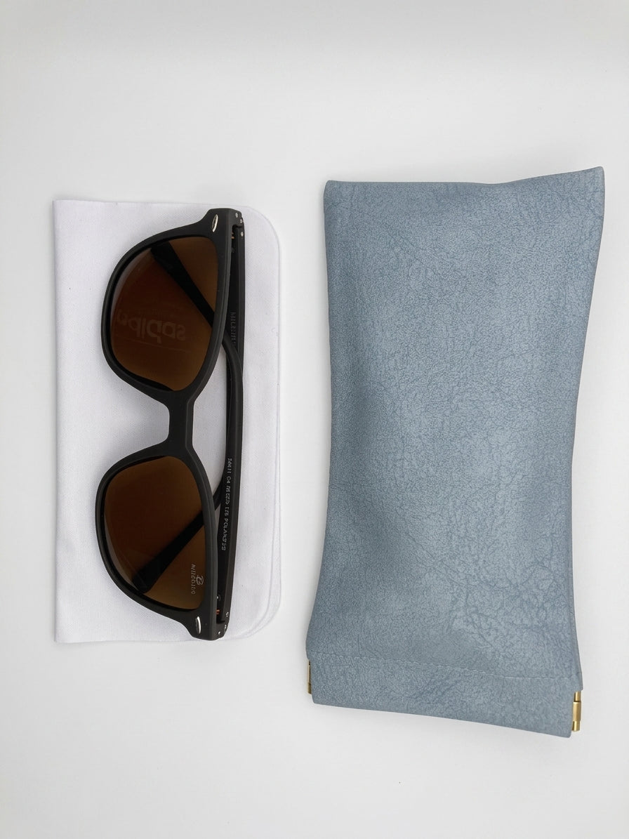 Lentes de sol MILENIUS  Marron esquinas estructuradas + Estuche