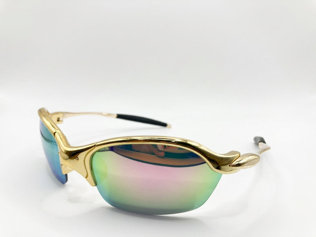 Lentes tornasolados Veranocci Dorado con Estuche + Spray