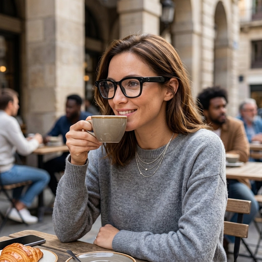 Lentes INTELIGENTES montura color negro (Smart Glasses)