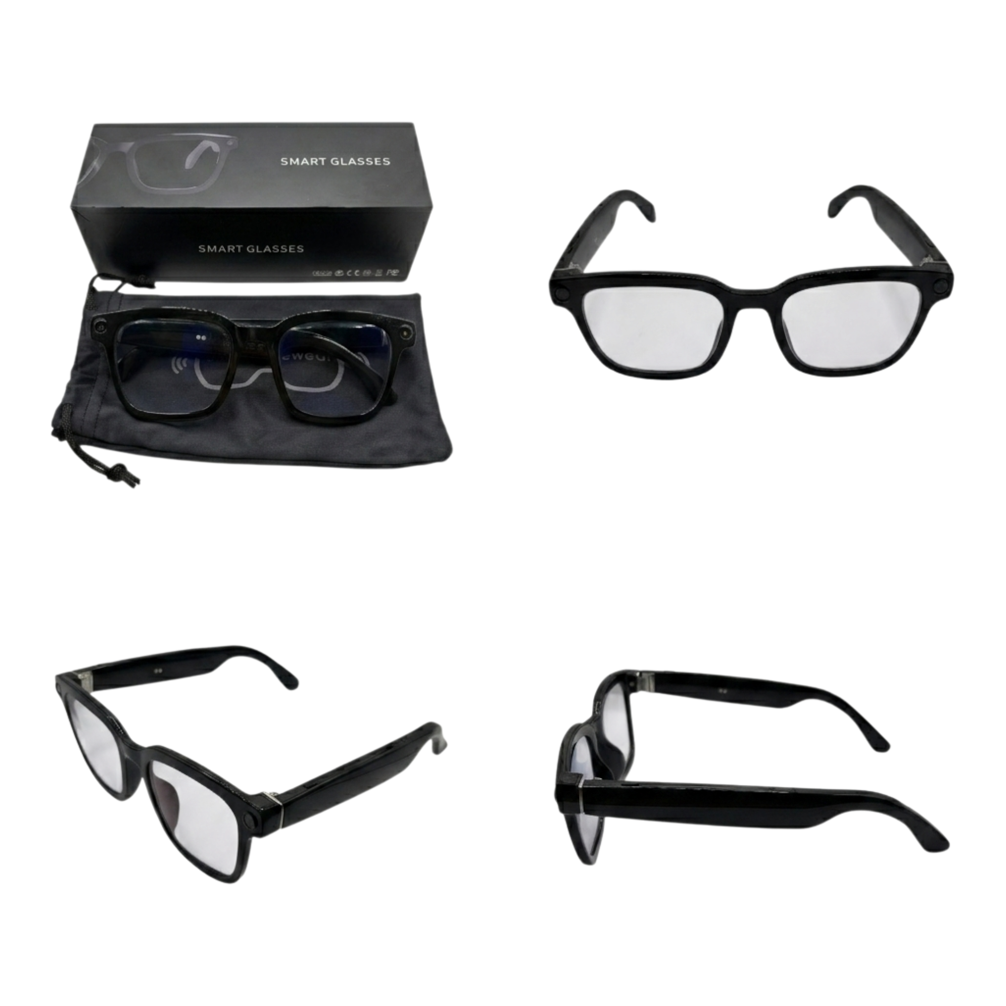 Lentes INTELIGENTES montura color negro (Smart Glasses)