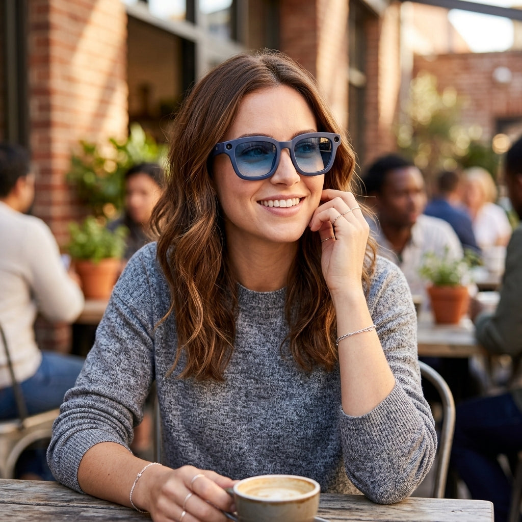 Lentes INTELIGENTES de sol color azul (Smart Glasses)
