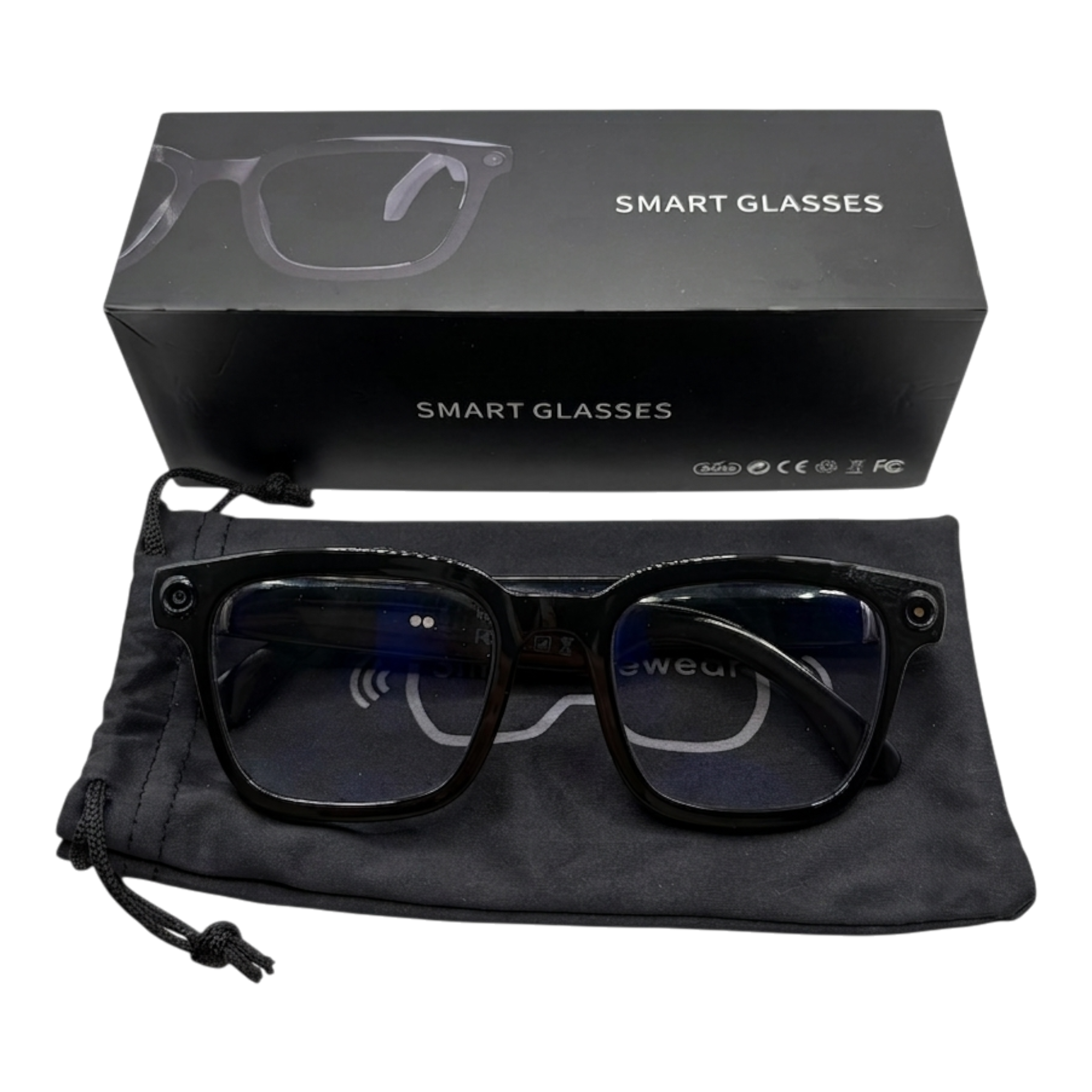 Lentes INTELIGENTES montura color negro (Smart Glasses)