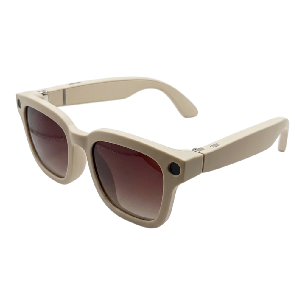 Lentes INTELIGENTES de sol color crema (Smart Glasses)