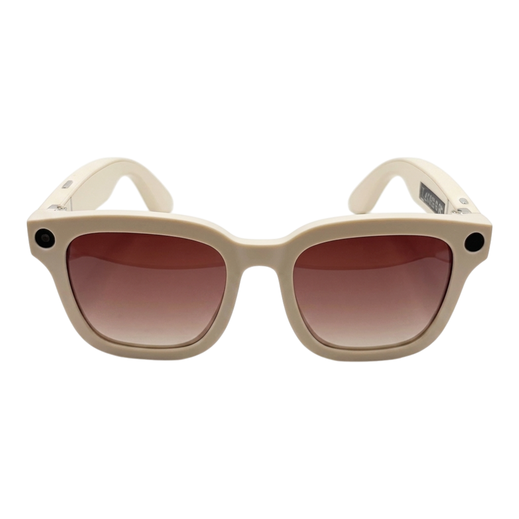 Lentes INTELIGENTES de sol color crema (Smart Glasses)